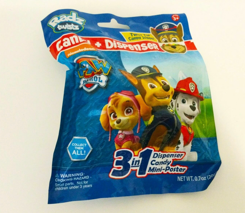 Radz Twistz Nickelodeon Paw Patrol Candy Dispenser + Mini Poster Blind Mystery Pack
