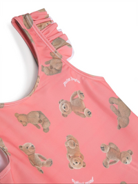 Palm Angels AOP PA Bears Beach One Piece 'Coral/Brown'