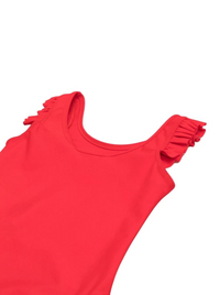 Palm Angels Girl's One Piece Beachwear Logo 'Red/White'