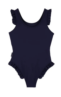 Palm Angels Girl's One Piece Beachwear Logo 'Navy Blue/White'