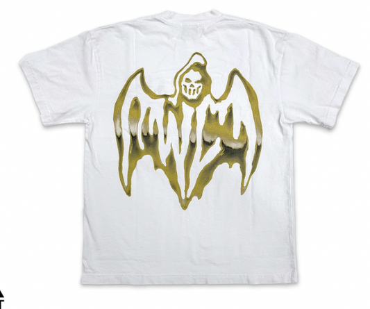 NEW Warren Lotas 'Gold Bat Logo' White T-Shirt MD