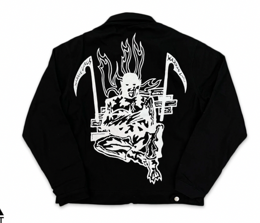 NEW Warren Lotas Exclusive 'Masked Demon' Work Jacket Black XXL