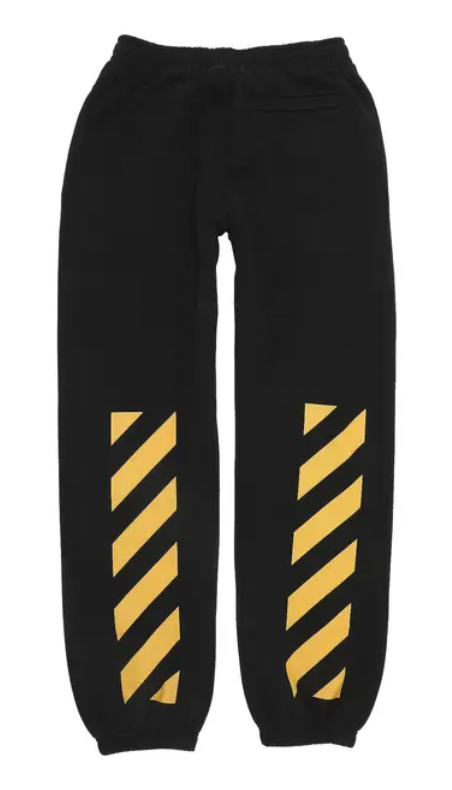 OFF-WHITE Caravaggio Painting Slim Sweatpants 'Black/Yellow' MD