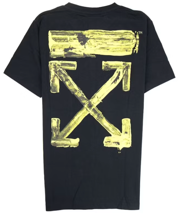 OFF-WHITE Acrylic Arrows S/S Black & Yellow Logo T-Shirt XS
