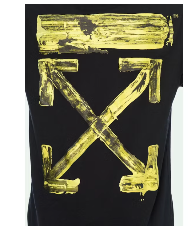 OFF-WHITE Acrylic Arrows S/S Black & Yellow Logo T-Shirt XS