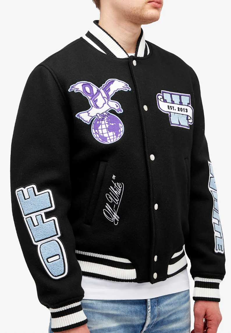 OFF-WHITE Eagle Wool Varsity Jacket SS 25 Capsule Exclusive Size 52 (2XL)