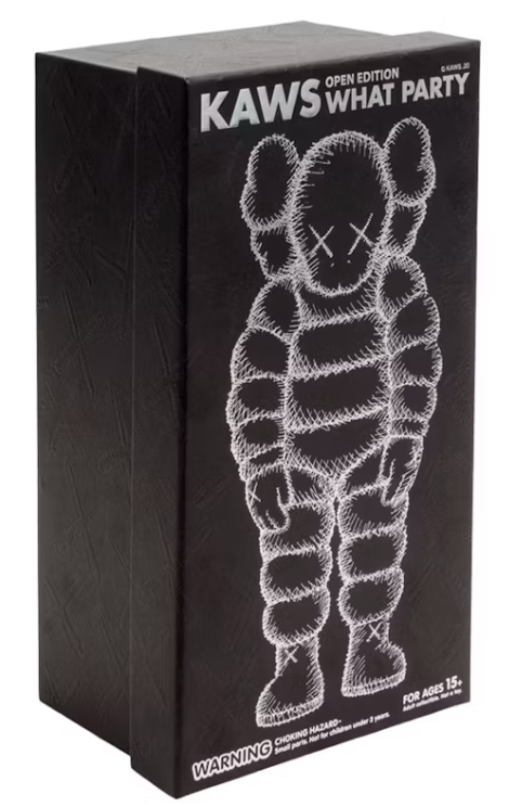 KAWS Open Edition What Party Vinyl Figure Black