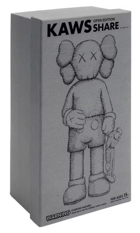 KAWS Share (Open Edition) LImited Vinyl Figure in Grey