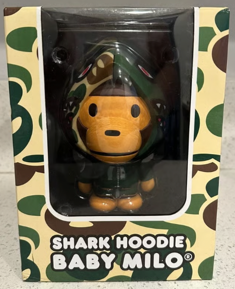 BAPE Shark Hoodie Baby Milo Limited Figure in Navy Blue