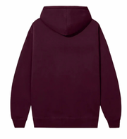 Anti-Social Social Club Cut Off Logo Hoodie Burgundy LG