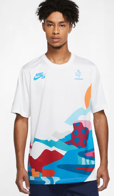 Nike SB x Parra France Federation Kit Crew Jersey 'White/Neptune Blue' XXS