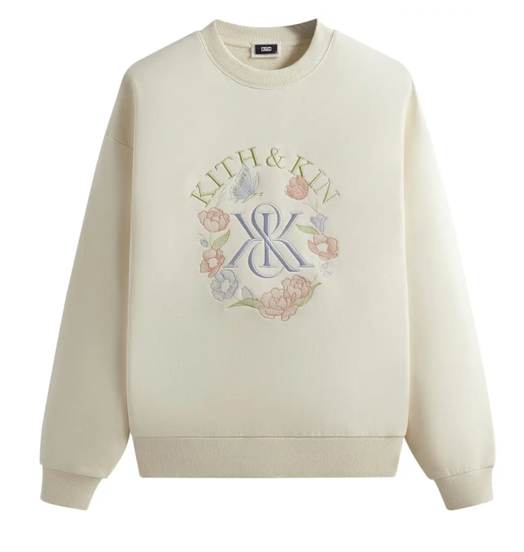 KITH Men's K&K Monogram Nelson Crewneck Sandrift - Small BRAND NEW