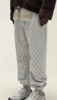 KITH Men's Bonded Fleece Nelson Sweatpants Light Heather Grey Size Medium