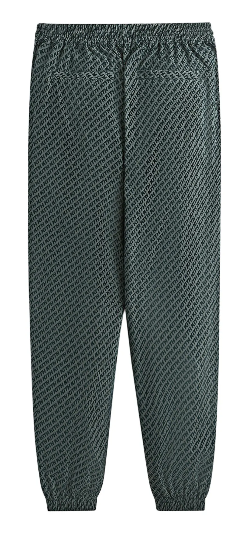 KITH Men's Flocked Italic Monogram Davon Pant - Court Green - Size Small BRAND NEW