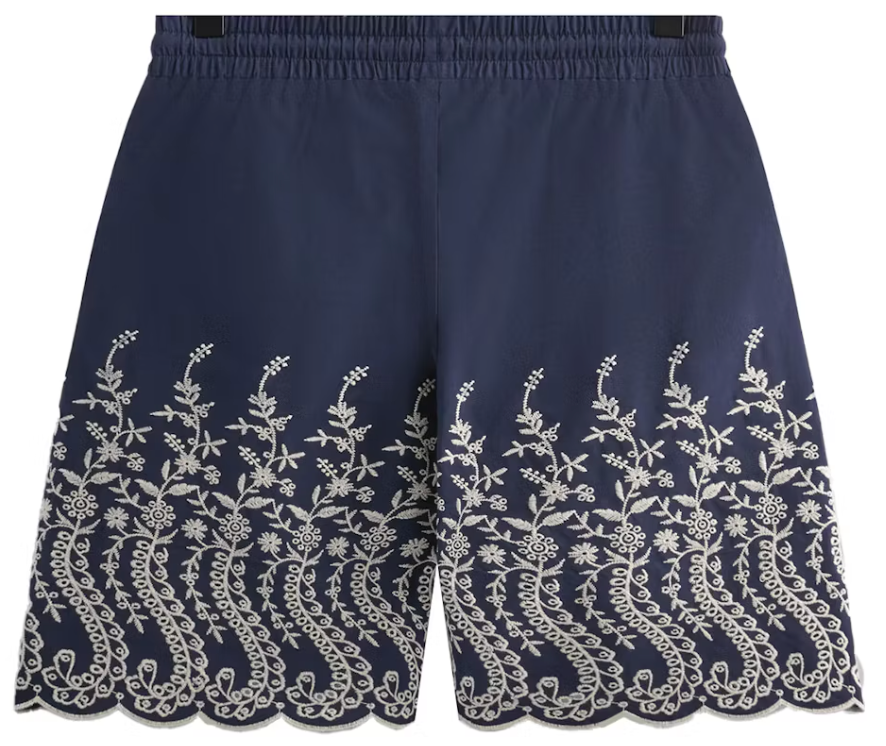 KITH Men's Floral Eyelet Lewis Short - Gulf - Size Small BRAND NEW
