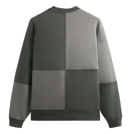 KITH Men's Multi-Panelled Nelson Crewneck - Grey/Green - Size Large