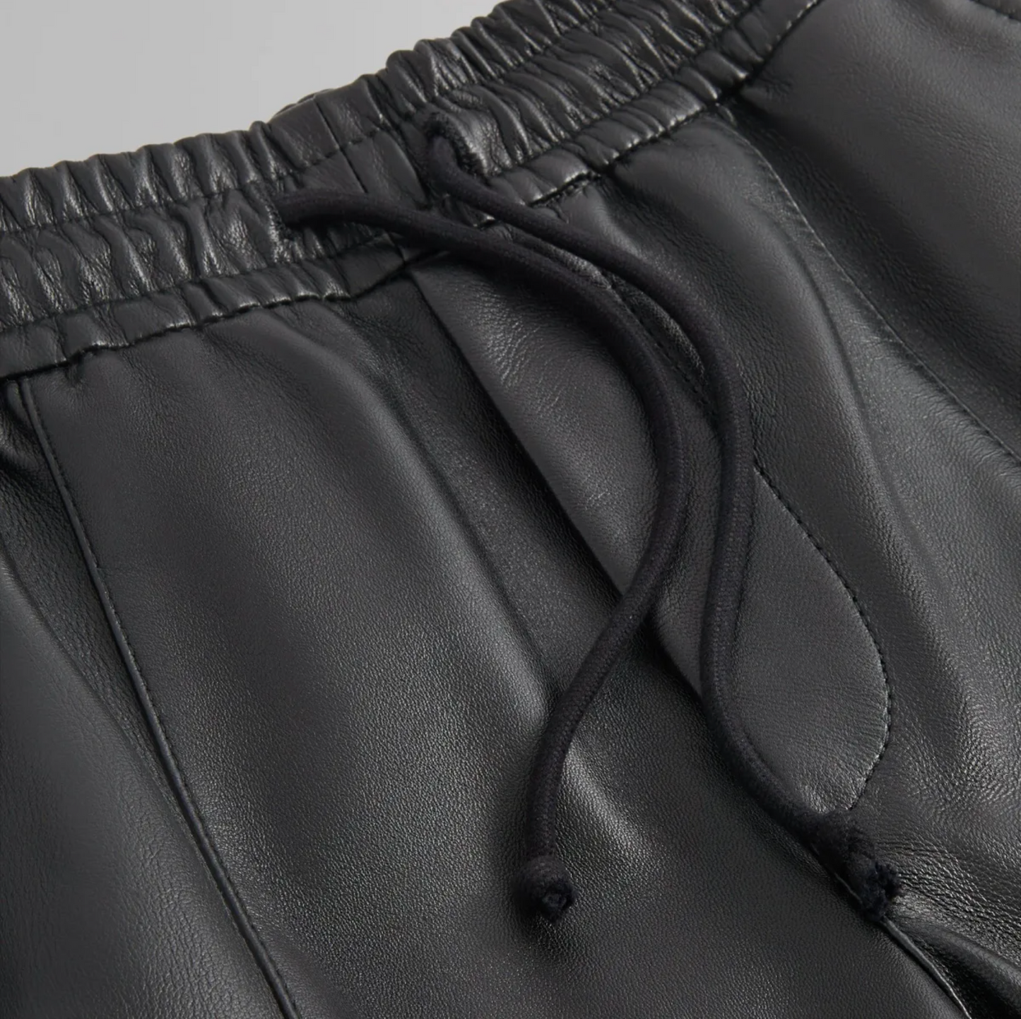 KITH Men's Leather Sennet II Black Cargo Pants - Size XL