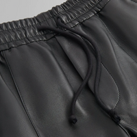 KITH Men's Leather Sennet II Black Cargo Pants - Size Medium