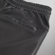 KITH Men's Leather Sennet II Black Cargo Pants - Size XL