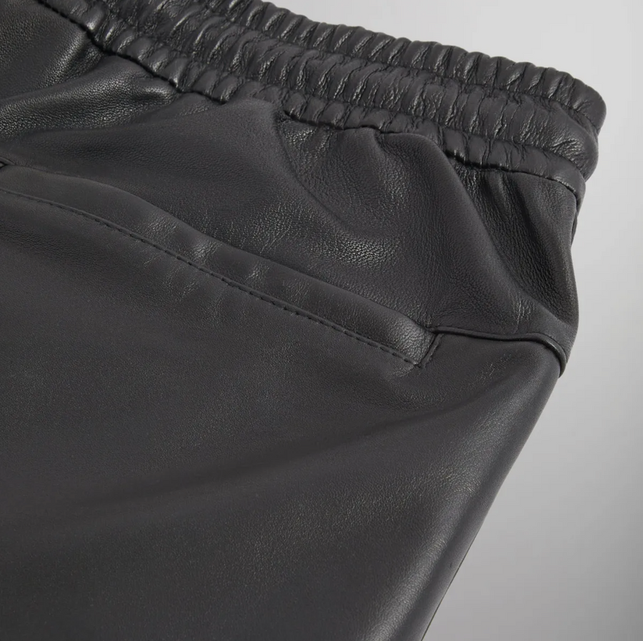 KITH Men's Leather Sennet II Black Cargo Pants - Size XL