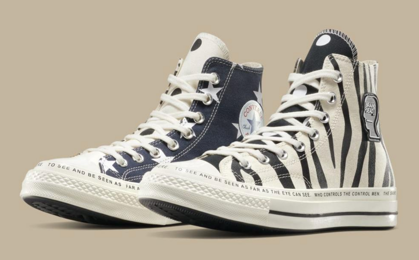 Converse X Brain Dead Men's Chuck All Star 70 High 'Multi-Print' Sneakers Size 12M