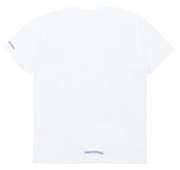 Chrome Hearts Blue Neck Logo White S/S T-Shirt - Men's Large