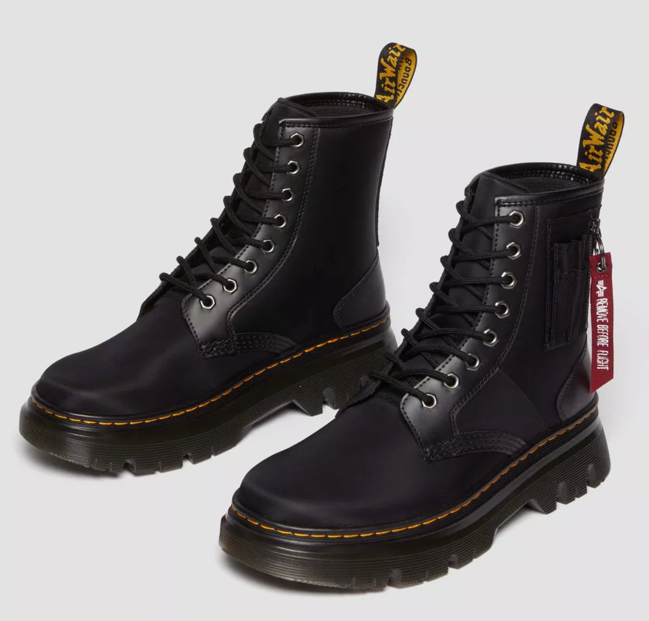 Dr. Marten's X Alpha Industries Tarik Black Utility Boots - Size 8M