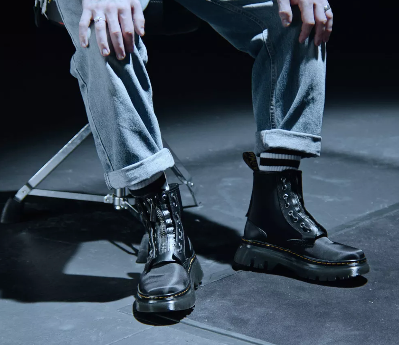 Dr. Marten's X Alpha Industries Tarik Black Utility Boots - Size 8M