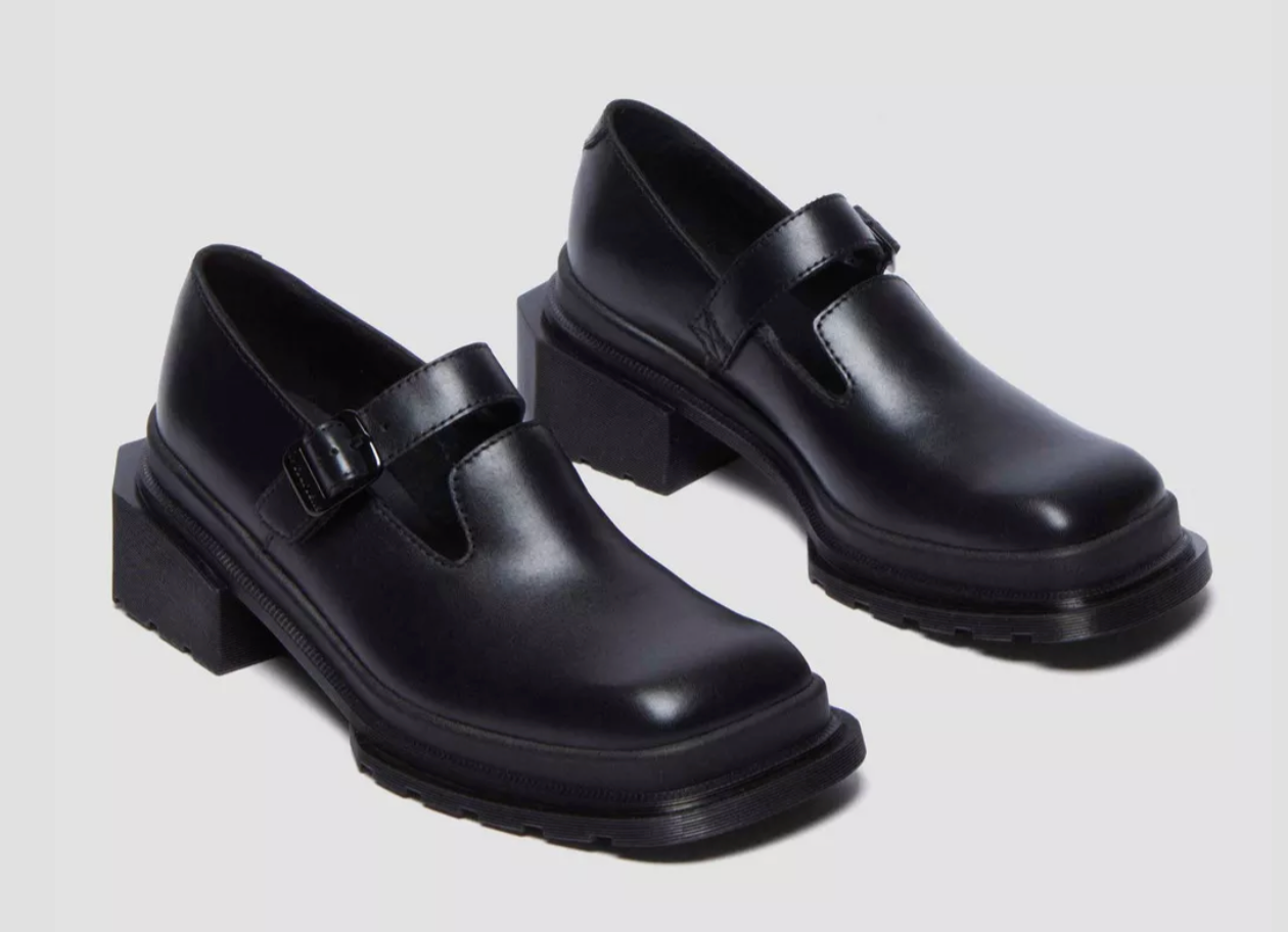 Dr. Marten's Maybole Square Toe Mary Jane Black Shoes - 3.5M