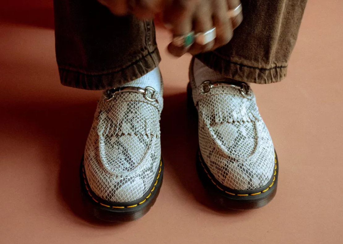 Dr. Marten's Adrian Snaffle Python Sand/Black Suede - Size 8M