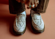 Dr. Marten's Adrian Snaffle Python Sand/Black Suede - Size 12M