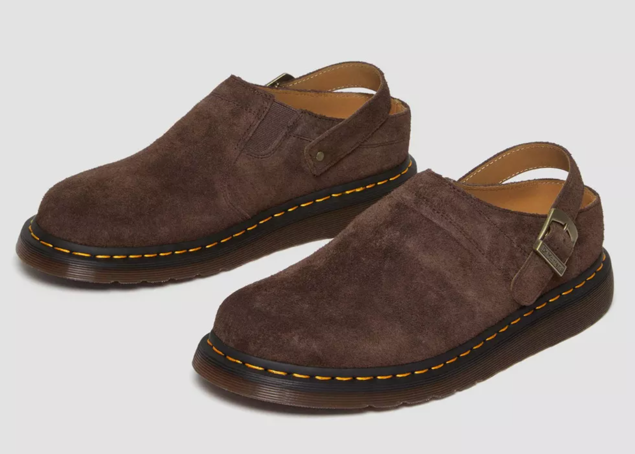 Dr. Marten's Isham 'Desert Oasis' Suede Mule Dark Brown Shoes - Size 12M