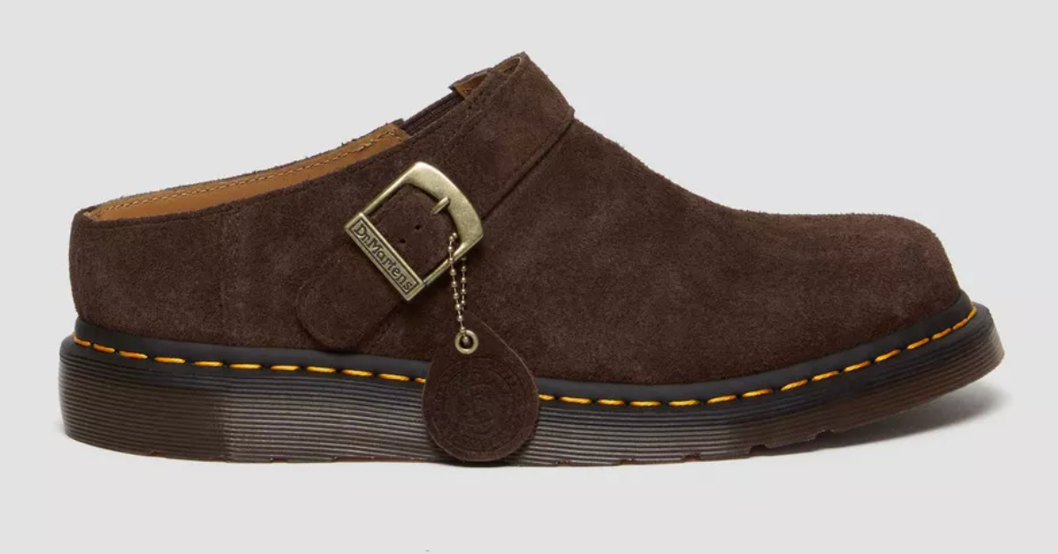 Dr. Marten's Isham 'Desert Oasis' Suede Mule Dark Brown Shoes - Size 12M