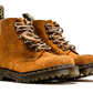 Dr. Marten's 101 Hardware Rough Suede 'Burnt Yellow' Ankle Boots - 7M