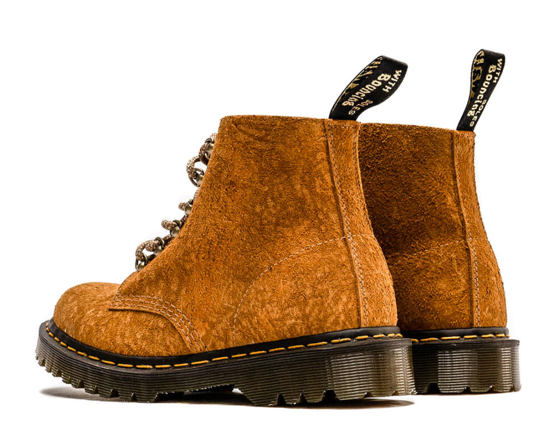 Dr. Marten's 101 Hardware Rough Suede 'Burnt Yellow' Ankle Boots - 7M