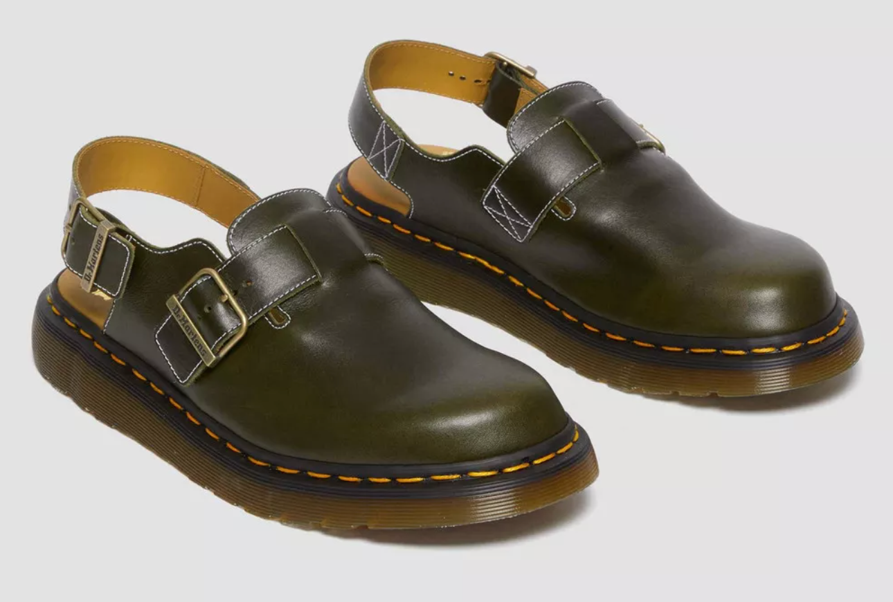 Dr. Marten's Jorge Classic Leather 'Dark Green' Slingback Shoes - 10M
