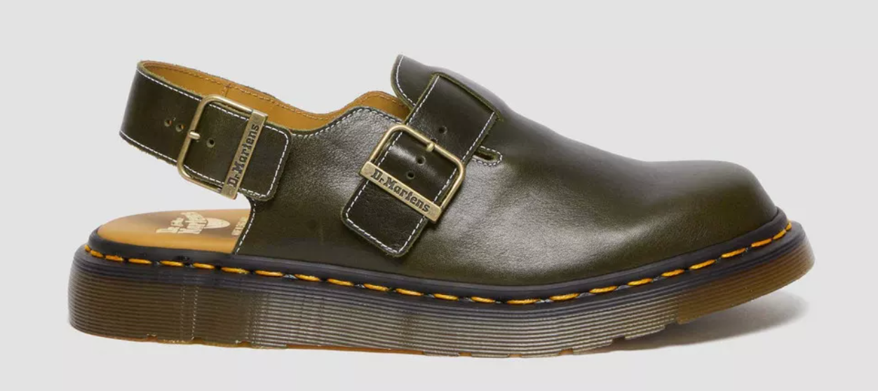 Dr. Marten's Jorge Classic Leather 'Dark Green' Slingback Shoes - 10M