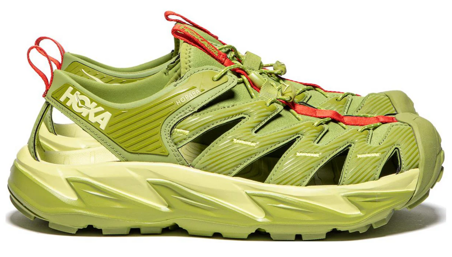 HOKA Brand New Hopara Sandal 'Dark Citron' Shoes - Size 9M