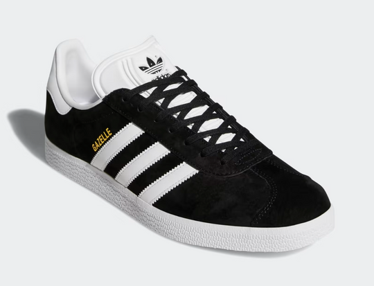 Adidas Gazelle Core Black & Cloud White Sneakers - Size 10.5M