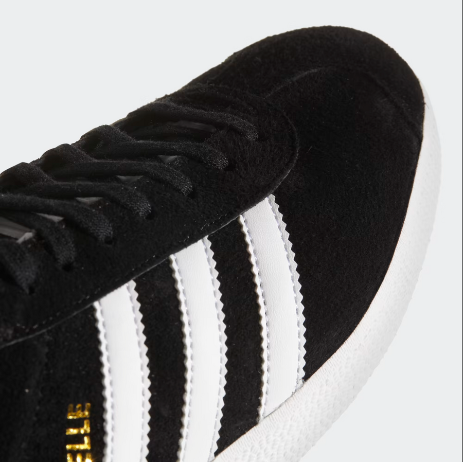 Adidas Gazelle Core Black & Cloud White Sneakers - Size 10.5M