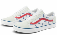 Vans Old Skool 'All Over Logo' - White Sneakers - Size 10M