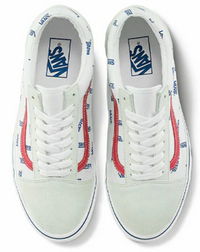 Vans Old Skool 'All Over Logo' - White Sneakers - Size 10M