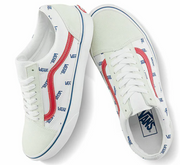 Vans Old Skool 'All Over Logo' - White Sneakers - Size 10M