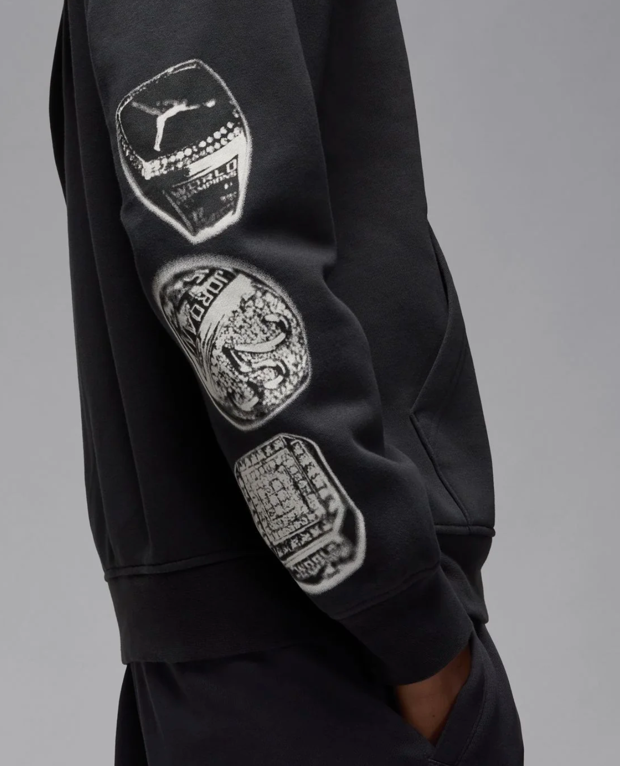 Brand New Air Jordan MVP Fleece Hoodie 'Off Noir/Sail' (HF9303 045) Size Small