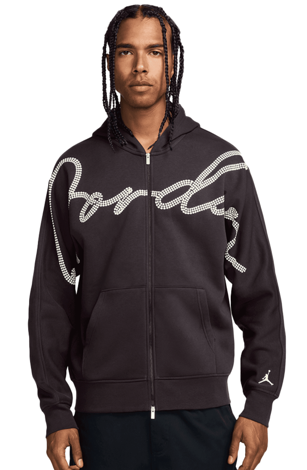 Brand New Air Jordan MVP Full-Zip Fleece Hoodie 'Off Black/Sail'(HF9295-045) Size XXL