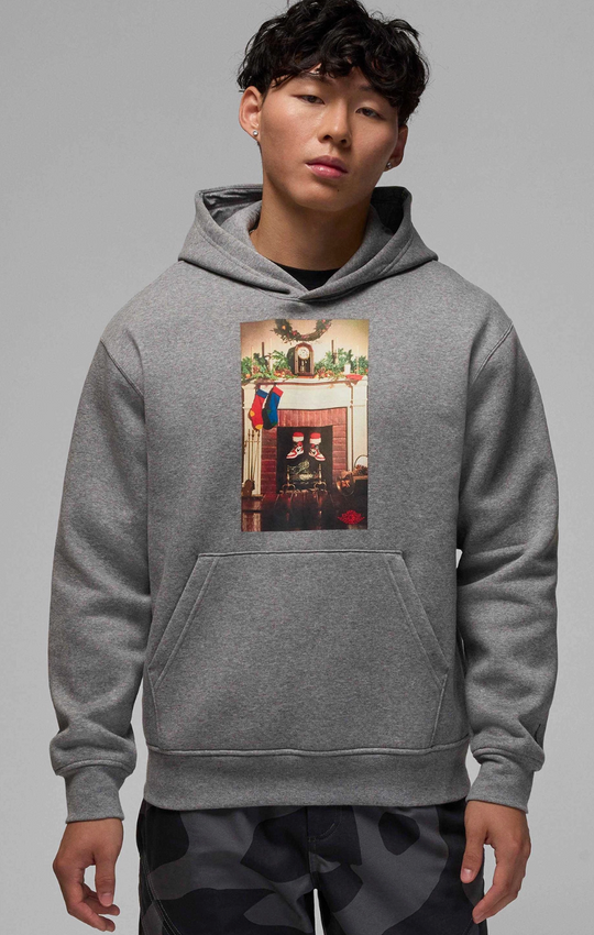 Brand New Air Jordan Mens Jumpman Chimney Hoodie Grey Size Medium
