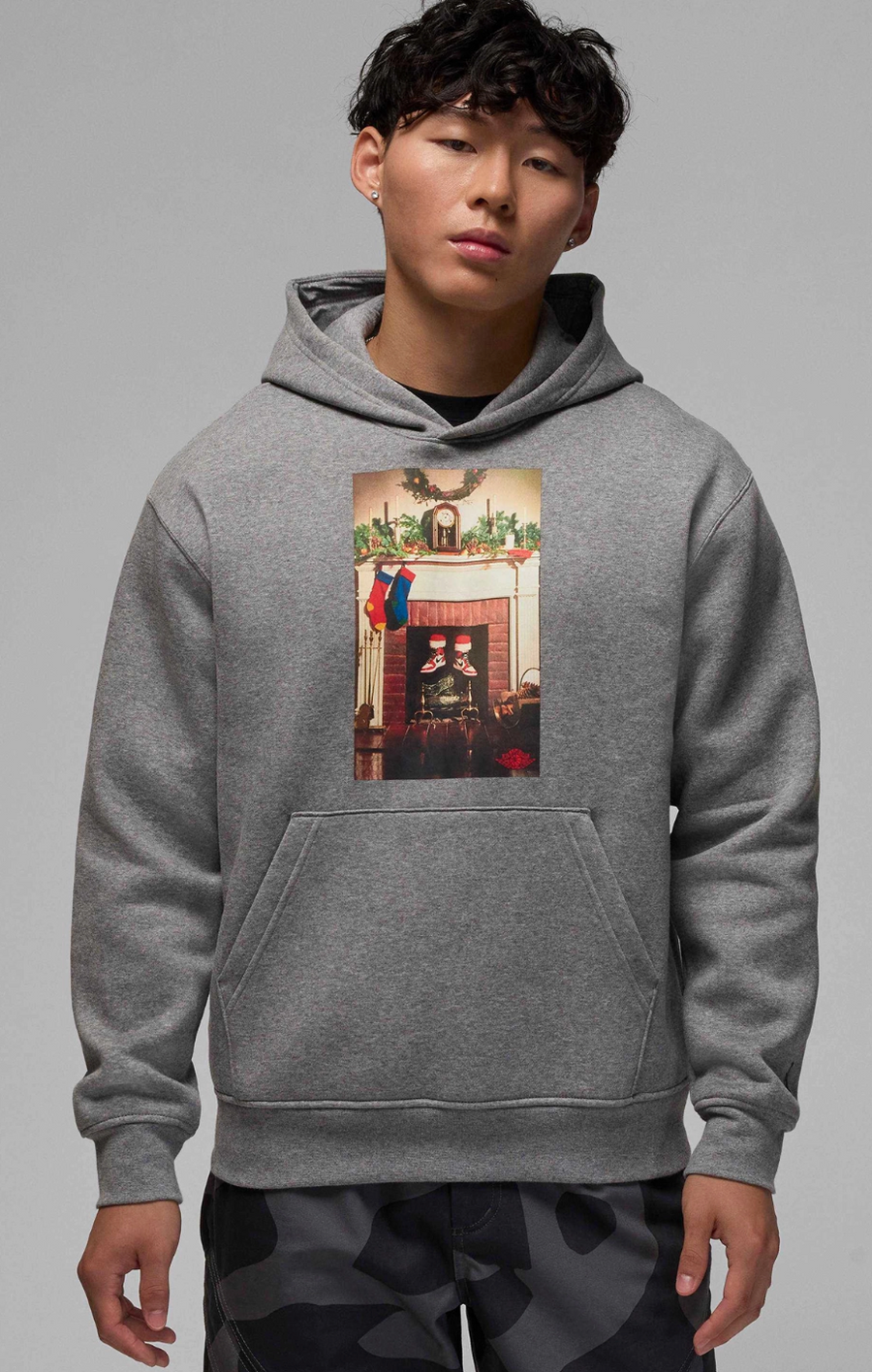 Brand New Air Jordan Mens Jumpman Chimney Hoodie Grey Size Large