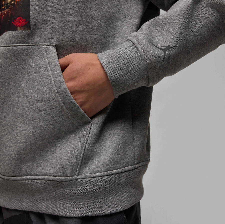 Brand New Air Jordan Mens Jumpman Chimney Hoodie Grey Size Large
