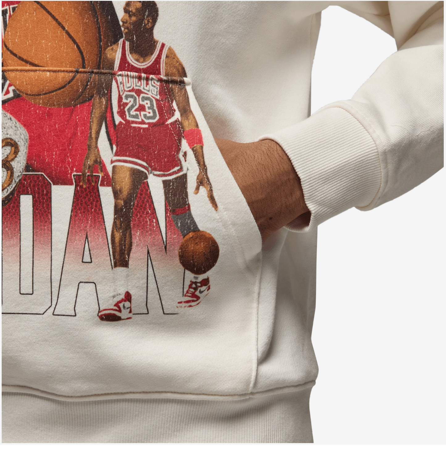 Jordan Flight Fleece Graphic Pullover Hoodie Sail Size XXXL