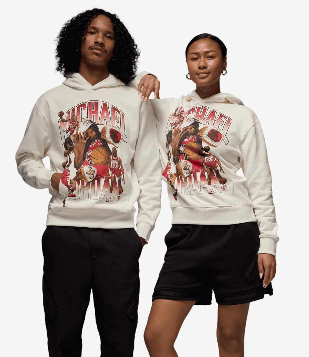 Jordan Flight Fleece Graphic Pullover Hoodie Sail Size XXXL